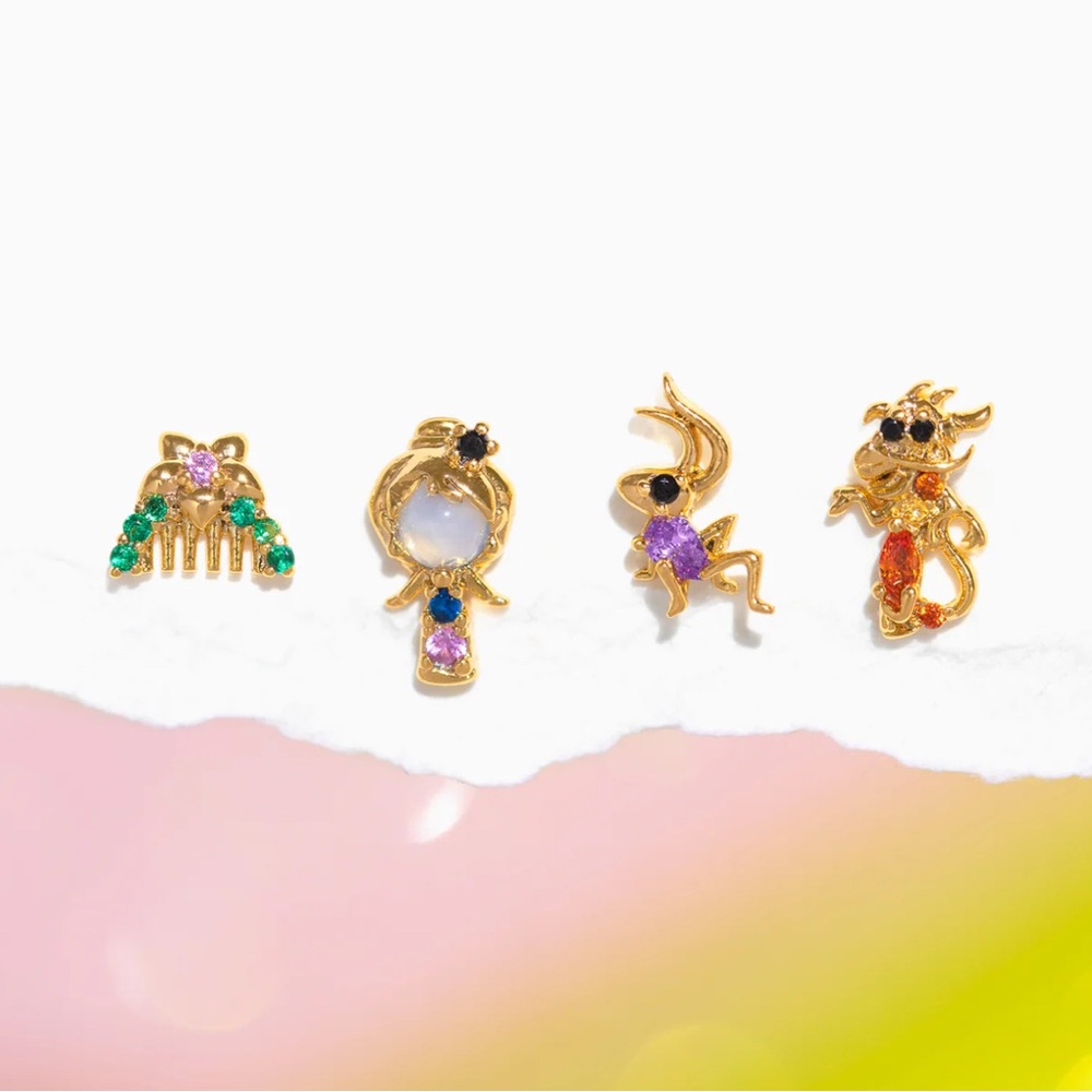 Disney Princess Mulan Gold Earring Set